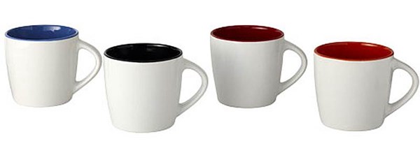 Obrázky: Bílý keramický hrnek s červeným vnitřkem, 350 ml, Obrázek 3