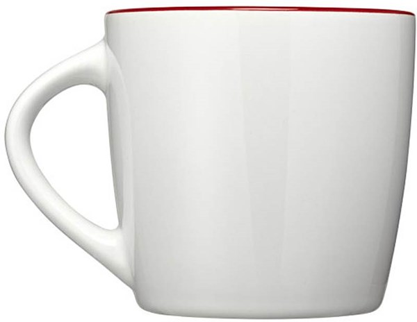 Obrázky: Bílý keramický hrnek s červeným vnitřkem, 350 ml, Obrázek 6