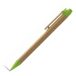 Obrázky: Zelené kuličkové pero recyklovatelné, černá náplň
