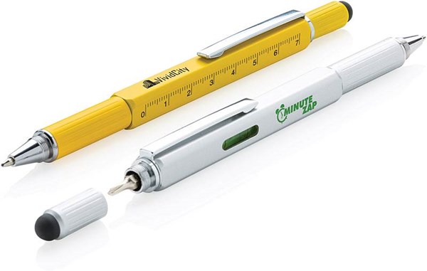 Obrázky: Žluté multifunkční kuličkové pero z hliníku 5 v 1, Obrázek 11