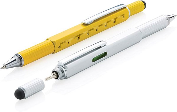 Obrázky: Žluté multifunkční kuličkové pero z hliníku 5 v 1, Obrázek 12