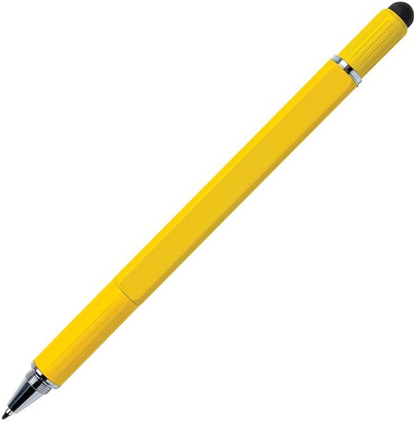 Obrázky: Žluté multifunkční kuličkové pero z hliníku 5 v 1, Obrázek 8