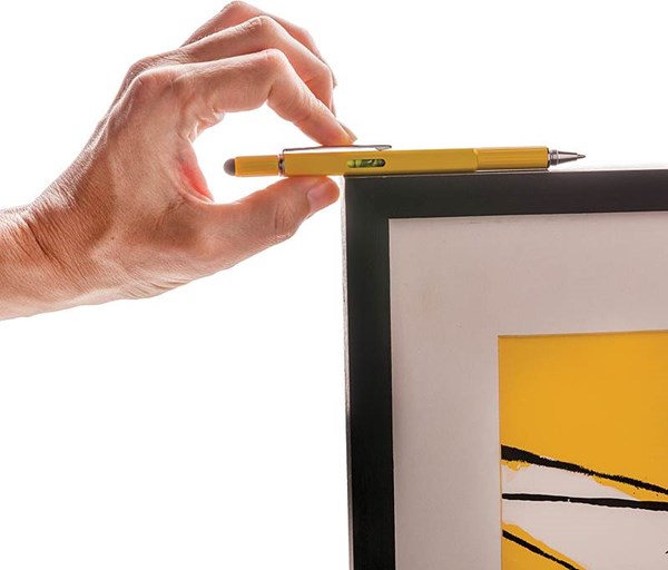 Obrázky: Žluté multifunkční kuličkové pero z hliníku 5 v 1, Obrázek 9