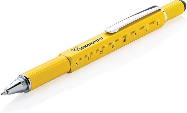 Obrázky: Žluté multifunkční kuličkové pero z hliníku 5 v 1, Obrázek 10