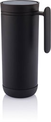 Obrázky: Černo-šedý cestovní termohrnek 225 ml s ouškem