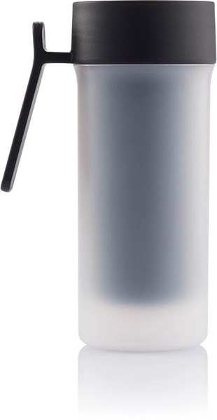 Obrázky: Černý plastový termohrnek 275 ml ve frosty designu, Obrázek 4