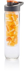 Obrázky: Oranžová tritanová láhev na vodu se sítkem, 800ml