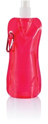 Obrázky: Skládací láhev na vodu 400 ml, červená