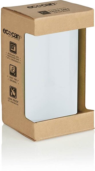 Obrázky: Ekologická láhev - tvar plechovka 300 ml, bílá, Obrázek 5