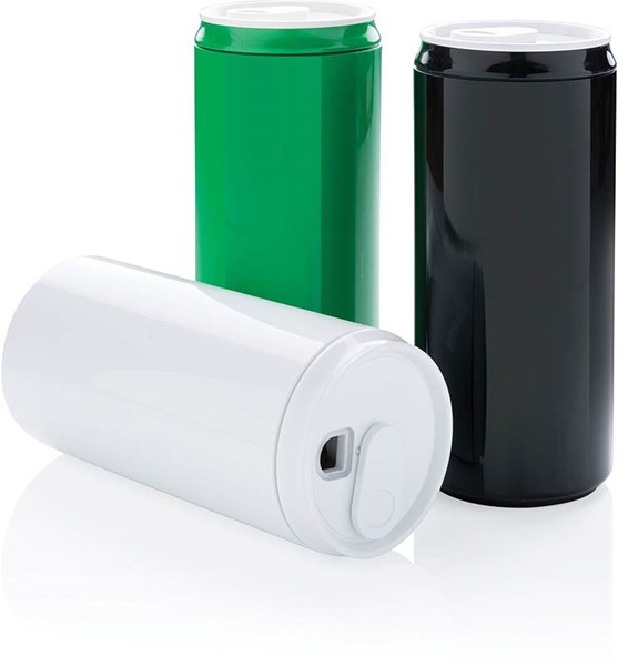Obrázky: Ekologická láhev - tvar plechovka 300 ml, bílá, Obrázek 8