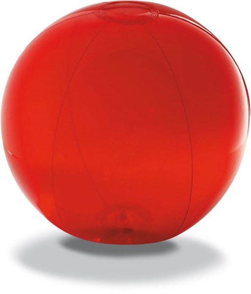 Obrázky: Transparentní červený plážový nafukovací míč