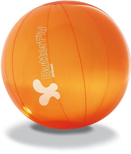 Obrázky: Transparentní oranžový plážový nafukovací míč, Obrázek 1