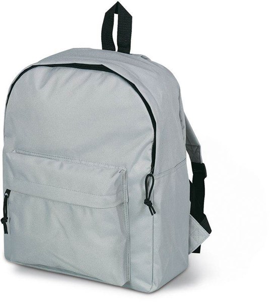 Obrázky: Šedý polyesterový batoh s vnější kapsou, Obrázek 1
