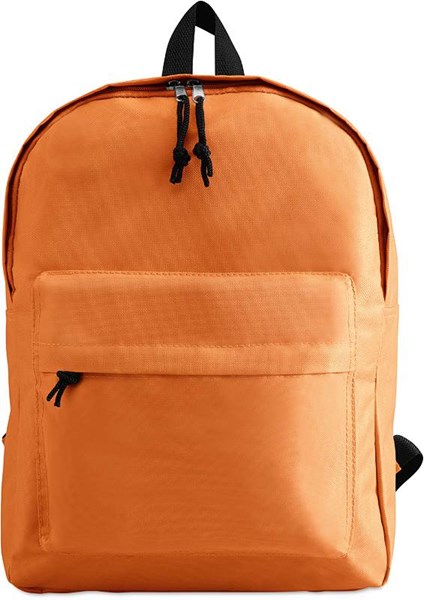Obrázky: Oranžový polyesterový batoh s vnější kapsou