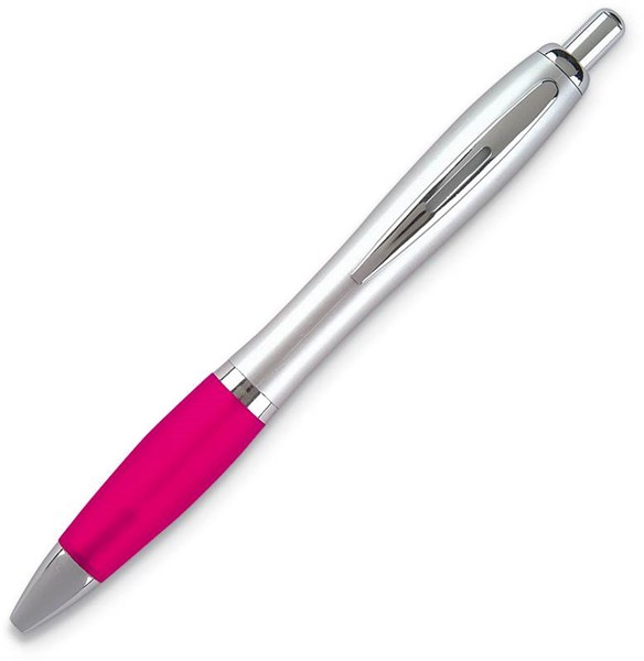 Obrázky: Elegantní kuličkové pero s růžovým úchytem - ČN, Obrázek 2