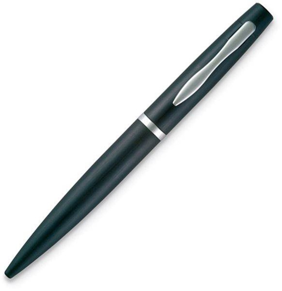 Obrázky: Černé hliníkové kuličkové pero, černá náplň