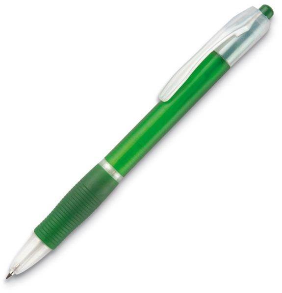 Obrázky: Transparentní zelené pero s gumovým úchytem - ČN, Obrázek 1