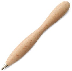 Obrázky: Dřevěné kuličkové pero zaoblených tvarů, ČN