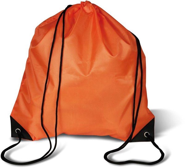 Obrázky: Oranžový batoh na záda Shoop, stahování šňůrami