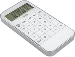 Obrázky: Bílá 10místná kalkulačka z ABS plastu