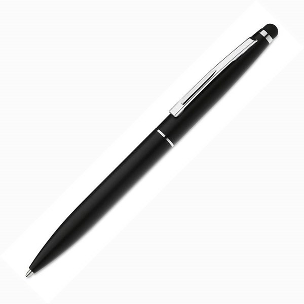 Obrázky: Kovové kuličkové pero se stylusem černé, Obrázek 2