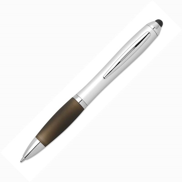 Obrázky: Černé plastové kuličkové pero se stylusem, Obrázek 1