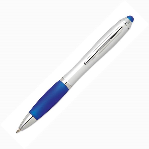 Obrázky: Modré plastové kuličkové pero se stylusem, Obrázek 1