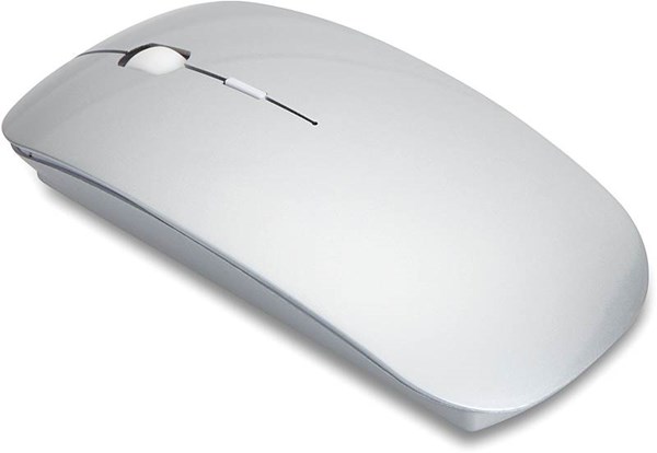 Obrázky: Stříbrná bezdrátová optická myš z lesklého ABS