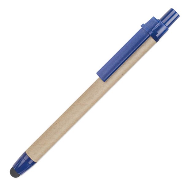 Obrázky: Kuličkové recyklované pero 2v1 s modrými doplňky, Obrázek 1