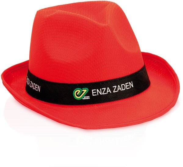 Obrázky: Červený textilní unisex klobouk