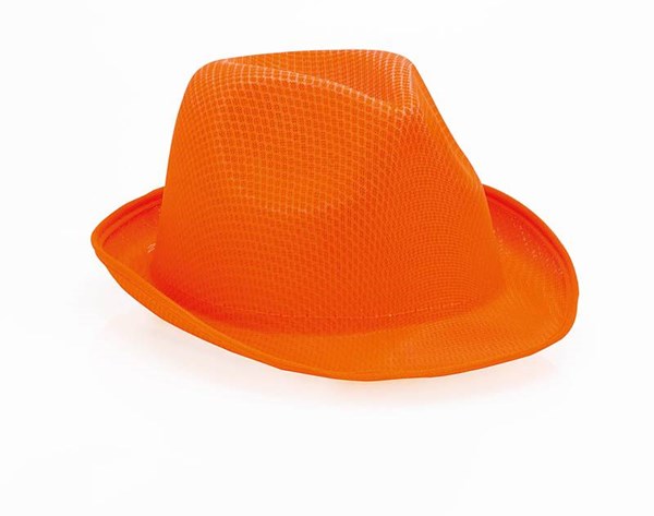 Obrázky: Oranžový textilní unisex klobouk