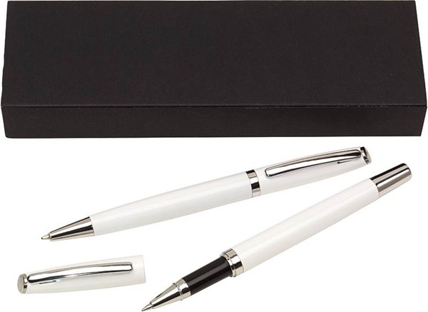 Obrázky: Bílá sada hliníkového kuličkového pera a rolleru, Obrázek 2