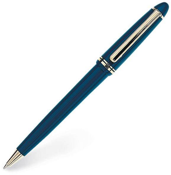 Obrázky: Modré kuličkové pero se zlatými doplňky