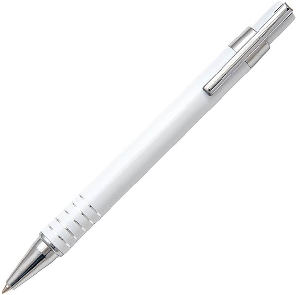 Obrázky: Bílé hliníkové kuličkové pero ELEN