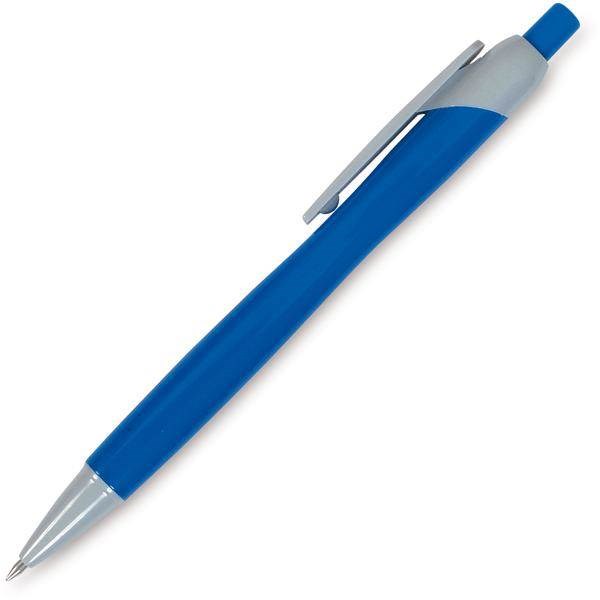 Obrázky: Modré kuličkové pero LADA s šedými doplňky