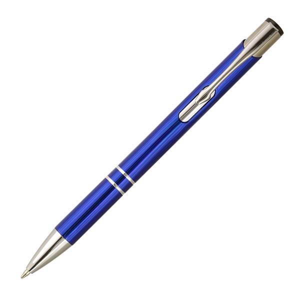 Obrázky: Kovové modré kuličkové pero SUN