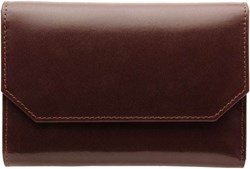 Obrázky: Dámská kožená peněženka, luxusní hnědočervená kůže