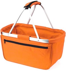 Obrázky: Skládací nákupní košík, oranžový