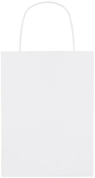 Obrázky: Malá papírová taška 16x10x23 cm, bílá 150g/m2