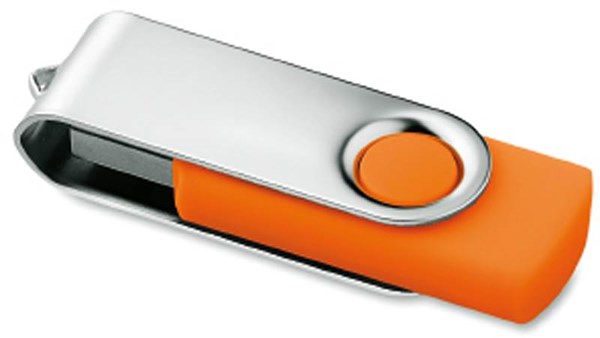 Obrázky: Twister Techmate oranžovo-stříbrný USB disk 1GB, Obrázek 2