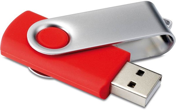 Obrázky: Twister Techmate červeno-stříbrný USB disk 1GB