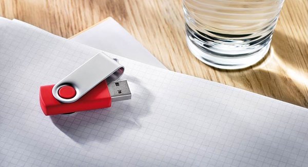 Obrázky: Twister Techmate červeno-stříbrný USB disk 1GB, Obrázek 4