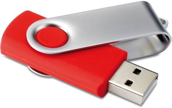 Obrázky: Twister Techmate červeno-stříbrný USB disk 1GB, Obrázek 2