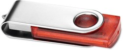 Obrázky: Twister Transtech červeno-stříbrný USB disk 2GB