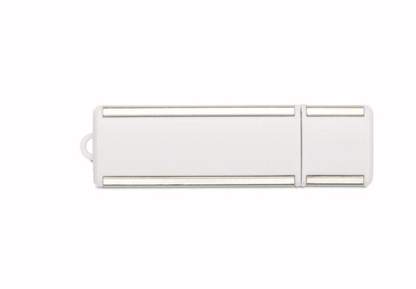Obrázky: Lineaflash bílo-stříbrný USB disk s uzávěrem 2GB, Obrázek 3