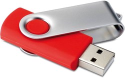 Obrázky: Twister Techmate červeno-stříbrný USB disk 2GB