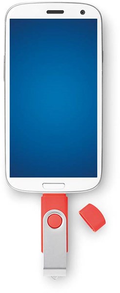 Obrázky: OTG Twister flash disk 2 GB s micro USB,červený, Obrázek 5