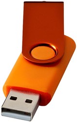 Obrázky: Twister metal oranžový USB flash disk, 2 GB