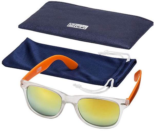 Obrázky: Oranžovo-bílé sluneční brýle v retro stylu, Obrázek 2