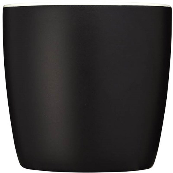 Obrázky: Černý keramický hrnek 350 ml s bílým vnitřkem, Obrázek 2